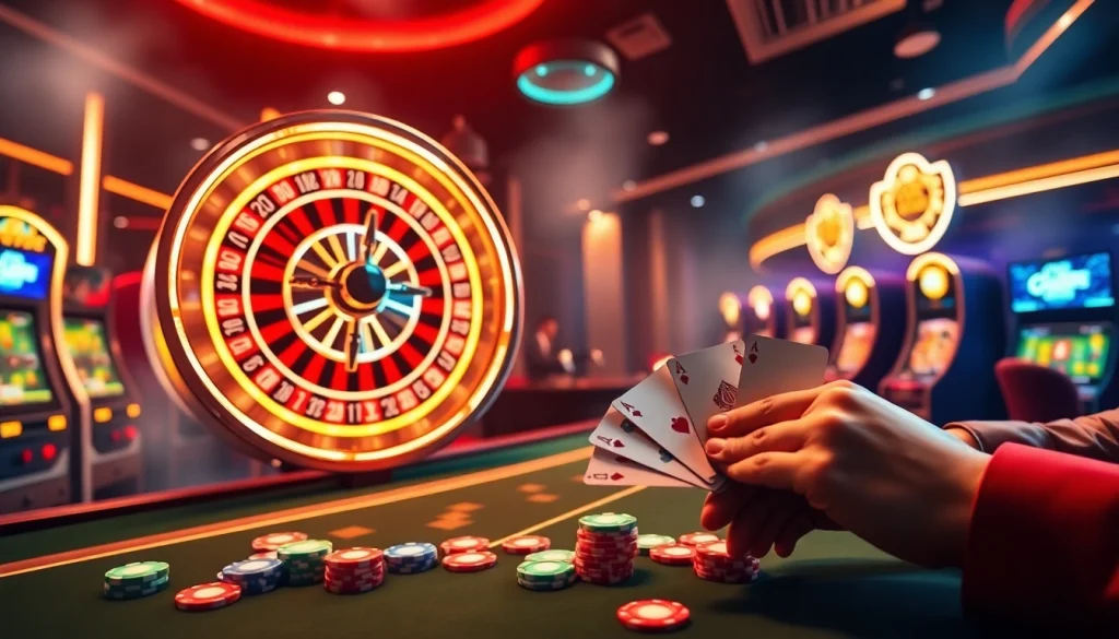 Experience the thrill of online betting with https://qq88.cash/ as digital roulette, poker chips, and slots create an exciting casino atmosphere.